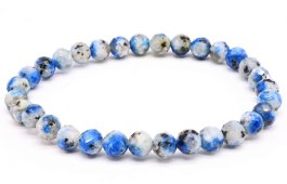 Bransoletka Jaspe K2 z fasetowanymi koralikami 6mm