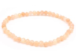 Bransoletka z kamieni słonecznych z fasetowanymi koralikami o średnicy 4 mm