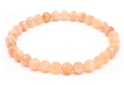 Bransoletka z kamieni słonecznych z fasetowanymi koralikami o średnicy 6 mm