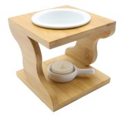 Ceramiczny i stylizowany kominek na olej z drewna 12 cm