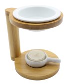 Kominek olejowy ceramiczny i drewniany „Auria” 13 cm