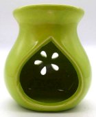 Perforowany zielony ceramiczny kominek olejowy 9 cm