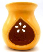 Palnik olejowy ceramiczny ażurowy żółty 9cm