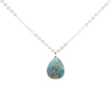 Naszyjnik z turkusem ze srebra próby 925