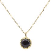 Collier Argent 925 Onyx Ronde