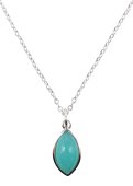 Naszyjnik ze srebra próby 925 „Srebrna Łza” – Amazonit