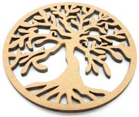 Drewniana tabliczka rzeźbiona Drzewo Życia 10 cm