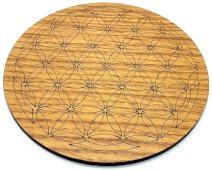 Drewniana tabliczka "Pełen Kwiat Życia" 20 cm