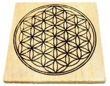 Płytka Ładująca Palo Santo Kwiat Życia 10cm