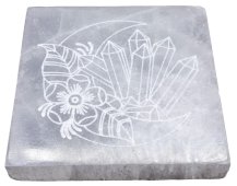 Talerz Selenitowy Księżyc i Minerały 10 cm