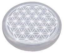 Talerz selenitowy Kwiat Życia 10cm