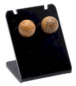 Kolczyki z pereł jaspisu krajobrazowego 10 mm
