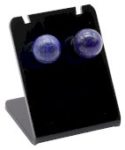 Kolczyki z perełką lapis lazuli 10 mm