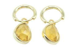 Kolczyki „Mineral Halo” ze srebra próby 925 – cytryn