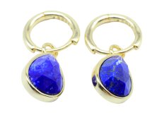 Kolczyki „Mineral Halo” ze srebra próby 925 – Lapis Lazuli