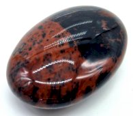 Otoczak XL Obsydian Mahoń 6 cm