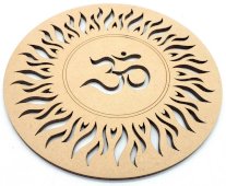 Drewniana tabliczka OM Sun grawerowana 15cm
