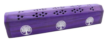 Drewniany stojak na kadzidełka Drzewo Życia, pudełko 30cm