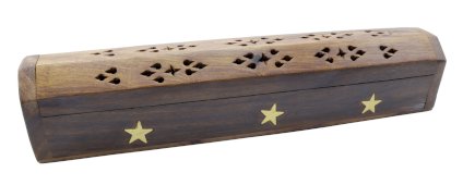 Drewniany stojak na kadzidełka w kształcie gwiazdy 30 cm