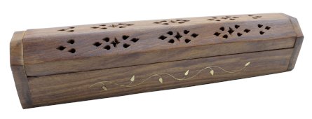 Drewniany pojemnik na kadzidełka, skrzynka na kwiaty 30 cm
