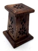 Stożek na kadzidełka z drewna, mini wycieczka 10 cm