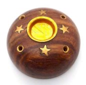 Okrągłe drewniane stożki do kadzideł 6 cm