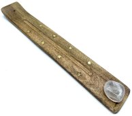 Podstawka na kadzidełka Ski Wood 25 cm + kryształ górski