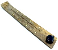 Podstawka na kadzidełka z drewna narciarskiego 25 cm + czarny turmalin