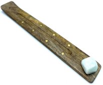 Podstawka na kadzidełka Ski Wood 25 cm + Amazonit