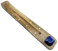 Podstawka na kadzidełka z drewna narciarskiego 25 cm + Lapis Lazuli