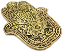 Metalowy kadzielnik Ręka Fatimy 12 cm