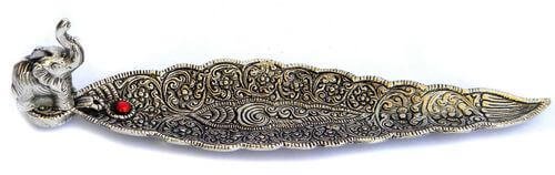 Metalowy stojak na kadzidełka Słoń 21 cm