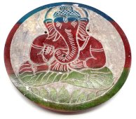 Ganesh Gradient Okrągły Kadzielnica Kamienna 10 cm