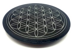 Kadzielnica okrągła z czarnego kwiatu życia 10 cm