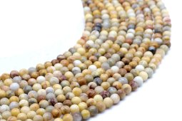 Koraliki z agatu Crazy Lace 4 mm na nitce 40 cm
