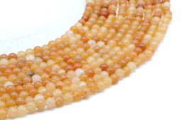 Koraliki z pomarańczowego awenturynu 4mm na drucie 40cm