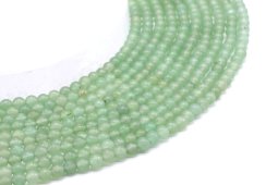 Zielone koraliki awenturynu 4mm na nitce 40cm