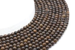 Koraliki z brązu 4mm na drucie 40cm