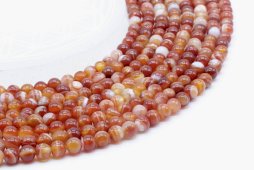 Korale karneolu 6mm na nitce 40cm