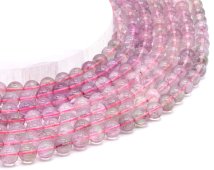 8 mm fioletowe koraliki fluorytu na nitce 40 cm