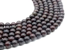 Koraliki z tęczowego jaspisu o średnicy 10 mm na nitce 40 cm