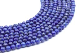 Korale z lapis lazuli 'AA' 6mm na nitce 40cm