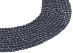 Koraliki lawowe 4mm na nitce 40cm