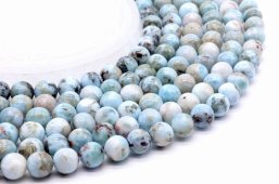 Koraliki Larimar 10mm na nitce 40cm