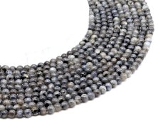 Koraliki Larvikite 4mm na drucie 40cm
