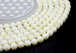 Perles Mother of Pearl 10mm sur fil 40cm