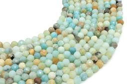 6 mm fasetowane koraliki amazonitu na sznurze o długości 38 cm