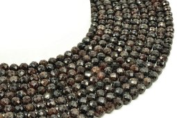 6mm fasetowane koraliki granatu na 40-centymetrowej nici