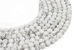 8mm fasetowane koraliki howlitu na sznurku 40cm