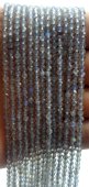 Fasetowane koraliki labradorytu 3mm x 40cm na sznurku